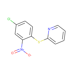 O=[N+]([O-])c1cc(Cl)ccc1Sc1ccccn1 ZINC000000138821