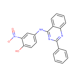 O=[N+]([O-])c1cc(Nc2nc(-c3ccccc3)nc3ccccc23)ccc1O ZINC001772610417