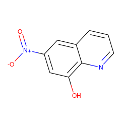 O=[N+]([O-])c1cc(O)c2ncccc2c1 ZINC000000078149