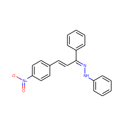 O=[N+]([O-])c1ccc(/C=C/C(=N\Nc2ccccc2)c2ccccc2)cc1 ZINC000299834702