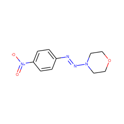 O=[N+]([O-])c1ccc(/N=N/N2CCOCC2)cc1 ZINC000018060634