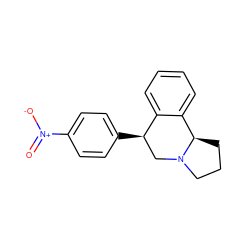 O=[N+]([O-])c1ccc([C@@H]2CN3CCC[C@@H]3c3ccccc32)cc1 ZINC000029235083