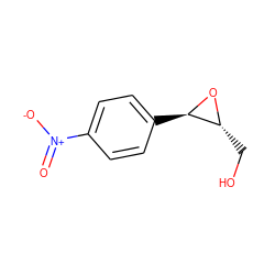 O=[N+]([O-])c1ccc([C@H]2O[C@@H]2CO)cc1 ZINC000006093233