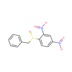 O=[N+]([O-])c1ccc([S@@+]([O-])Cc2ccccc2)c([N+](=O)[O-])c1 ZINC000005048902