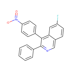 O=[N+]([O-])c1ccc(-c2c(-c3ccccc3)ncc3ccc(F)cc23)cc1 ZINC000036388756