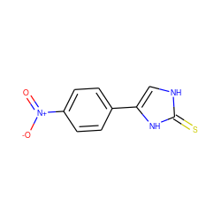 O=[N+]([O-])c1ccc(-c2c[nH]c(=S)[nH]2)cc1 ZINC000013683986