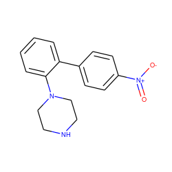 O=[N+]([O-])c1ccc(-c2ccccc2N2CCNCC2)cc1 ZINC000095555743