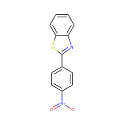 O=[N+]([O-])c1ccc(-c2nc3ccccc3s2)cc1 ZINC000000347968