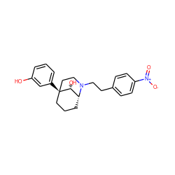 O=[N+]([O-])c1ccc(CCN2CC[C@@]3(c4cccc(O)c4)CCC[C@@H]2[C@H]3O)cc1 ZINC001772607276