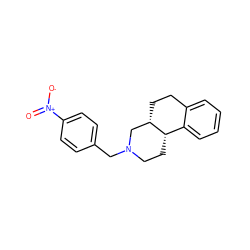 O=[N+]([O-])c1ccc(CN2CC[C@H]3c4ccccc4CC[C@H]3C2)cc1 ZINC000026147661