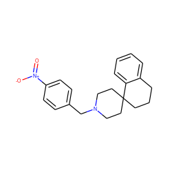 O=[N+]([O-])c1ccc(CN2CCC3(CCCc4ccccc43)CC2)cc1 ZINC000013455513