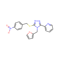 O=[N+]([O-])c1ccc(CSc2nnc(-c3ccccn3)n2Cc2ccco2)cc1 ZINC000005025727