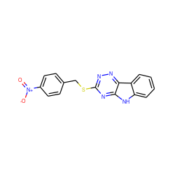 O=[N+]([O-])c1ccc(CSc2nnc3c(n2)[nH]c2ccccc23)cc1 ZINC000005731718