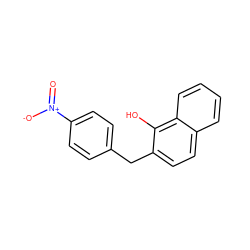 O=[N+]([O-])c1ccc(Cc2ccc3ccccc3c2O)cc1 ZINC000027195886