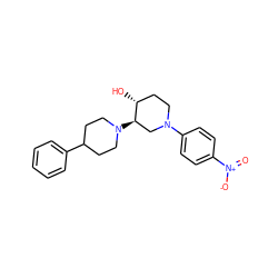 O=[N+]([O-])c1ccc(N2CC[C@@H](O)[C@H](N3CCC(c4ccccc4)CC3)C2)cc1 ZINC000013826447