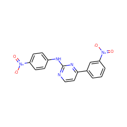 O=[N+]([O-])c1ccc(Nc2nccc(-c3cccc([N+](=O)[O-])c3)n2)cc1 ZINC000040918435