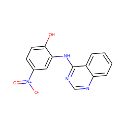 O=[N+]([O-])c1ccc(O)c(Nc2ncnc3ccccc23)c1 ZINC000019792897