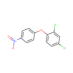 O=[N+]([O-])c1ccc(Oc2ccc(Cl)cc2Cl)cc1 ZINC000000071446