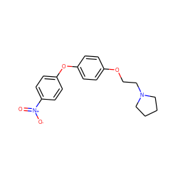 O=[N+]([O-])c1ccc(Oc2ccc(OCCN3CCCC3)cc2)cc1 ZINC000071319067