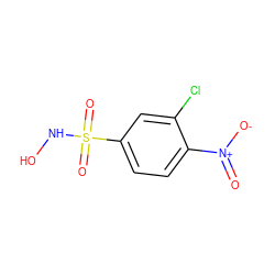 O=[N+]([O-])c1ccc(S(=O)(=O)NO)cc1Cl ZINC000013813806