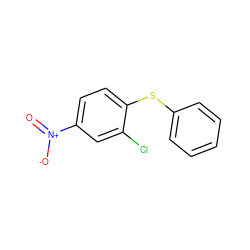 O=[N+]([O-])c1ccc(Sc2ccccc2)c(Cl)c1 ZINC000000145431