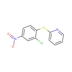 O=[N+]([O-])c1ccc(Sc2ccccn2)c(Cl)c1 ZINC000000472180