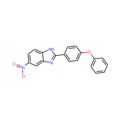 O=[N+]([O-])c1ccc2[nH]c(-c3ccc(Oc4ccccc4)cc3)nc2c1 ZINC000013612041