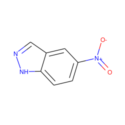 O=[N+]([O-])c1ccc2[nH]ncc2c1 ZINC000000156104