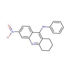 O=[N+]([O-])c1ccc2c(Nc3ccccc3)c3c(nc2c1)CCCC3 ZINC000049112202