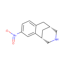 O=[N+]([O-])c1ccc2c(c1)[C@H]1CNC[C@@H](C2)C1 ZINC000028465791