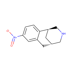 O=[N+]([O-])c1ccc2c(c1)C[C@H]1CNC[C@H]2C1 ZINC000101024041