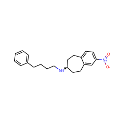 O=[N+]([O-])c1ccc2c(c1)CC[C@@H](NCCCCc1ccccc1)CC2 ZINC000653779493