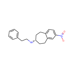 O=[N+]([O-])c1ccc2c(c1)CC[C@H](NCCc1ccccc1)CC2 ZINC000653747932