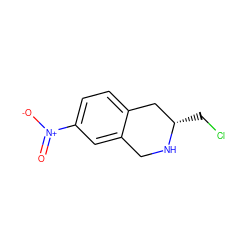 O=[N+]([O-])c1ccc2c(c1)CN[C@@H](CCl)C2 ZINC000013801458