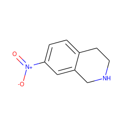 O=[N+]([O-])c1ccc2c(c1)CNCC2 ZINC000013686846