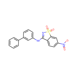 O=[N+]([O-])c1ccc2c(c1)S(=O)(=O)N=C2Nc1cccc(-c2ccccc2)c1 ZINC000169349253