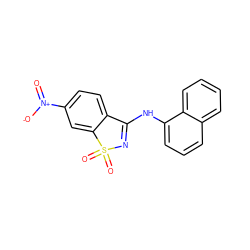 O=[N+]([O-])c1ccc2c(c1)S(=O)(=O)N=C2Nc1cccc2ccccc12 ZINC000059383169