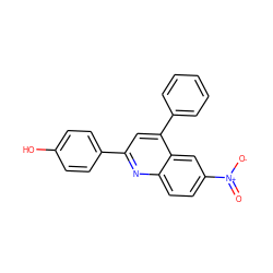 O=[N+]([O-])c1ccc2nc(-c3ccc(O)cc3)cc(-c3ccccc3)c2c1 ZINC000007848061