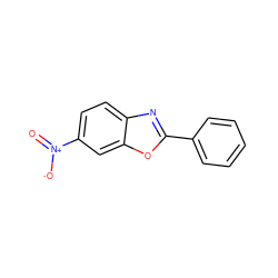 O=[N+]([O-])c1ccc2nc(-c3ccccc3)oc2c1 ZINC000003015407