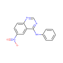 O=[N+]([O-])c1ccc2ncnc(Nc3ccccc3)c2c1 ZINC000013745554