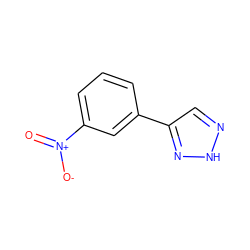 O=[N+]([O-])c1cccc(-c2cn[nH]n2)c1 ZINC000016399933