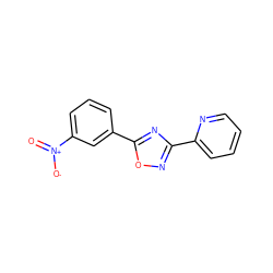 O=[N+]([O-])c1cccc(-c2nc(-c3ccccn3)no2)c1 ZINC000000430479