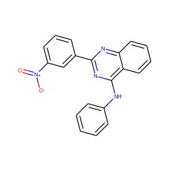 O=[N+]([O-])c1cccc(-c2nc(Nc3ccccc3)c3ccccc3n2)c1 ZINC000000521704