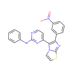 O=[N+]([O-])c1cccc(-c2nc3sccn3c2-c2ccnc(Nc3ccccc3)n2)c1 ZINC000049115865