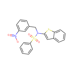 O=[N+]([O-])c1cccc(CN(c2cc3ccccc3s2)S(=O)(=O)c2ccccc2)c1 ZINC000115231822