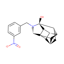 O=[N+]([O-])c1cccc(CN2[C@@H]3[C@H]4[C@@H]5[C@@H]6[C@@H]7C[C@H]([C@@H]3[C@@H]7[C@]52O)[C@H]64)c1 ZINC000261149455