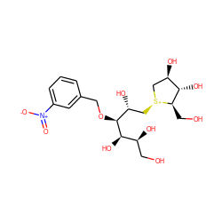 O=[N+]([O-])c1cccc(CO[C@@H]([C@H](O)C[S@@+]2C[C@@H](O)[C@H](O)[C@H]2CO)[C@H](O)[C@@H](O)CO)c1 ZINC000653693885