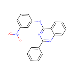 O=[N+]([O-])c1cccc(Nc2nc(-c3ccccc3)nc3ccccc23)c1 ZINC000000076963