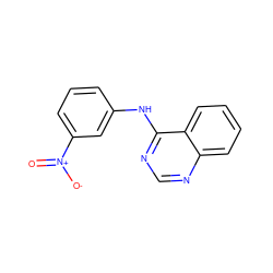 O=[N+]([O-])c1cccc(Nc2ncnc3ccccc23)c1 ZINC000000118586