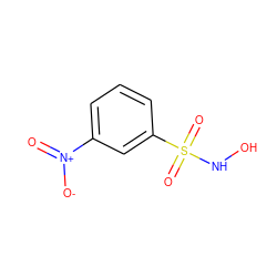 O=[N+]([O-])c1cccc(S(=O)(=O)NO)c1 ZINC000013813799